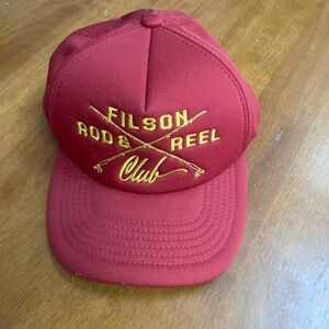 Filson Red Cap with Gold Logo